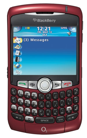  with the GPS-enabled BlackBerry Curve 8310, now available in red.