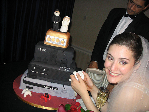 The ultimate gamer wedding cake