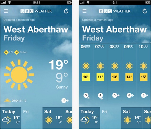 New BBC Weather App For IPhone And Android Puts Your Umbrella On ...